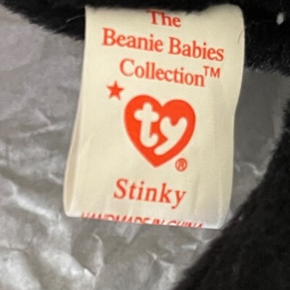 STINKY | Vtg Ty Original Beanie Baby 1995 Stinky the Skunk - Picture 7 of 9